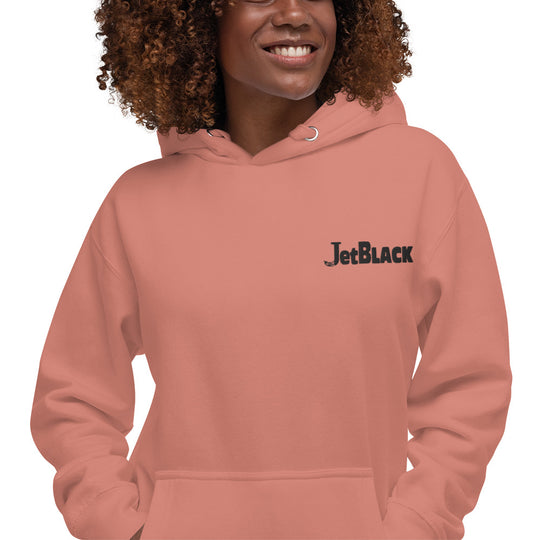 Unisex JetBlack Embroidery Hoodie